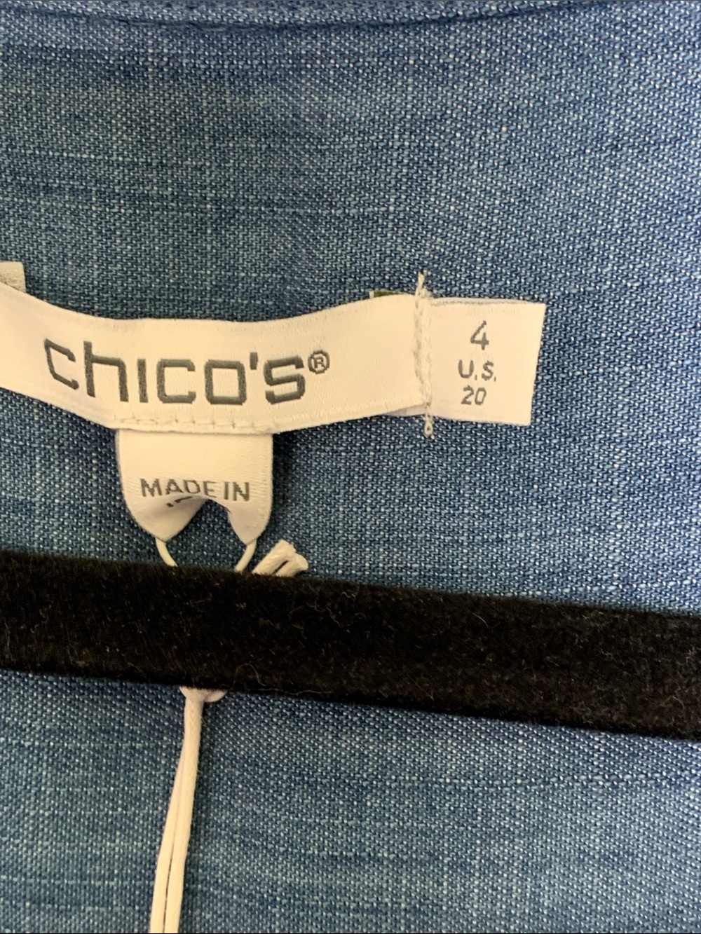 Chico's Blue Chambray Tencel Tiered V-Neck Maxi Dress Plus size 20 - Picture 10 of 15